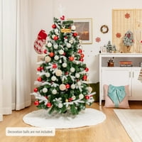 Gyma Ft Snow се собра вештачко новогодишно дрво, шарма на Божиќ, црвени бобинки