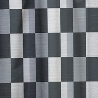 DesignArt 'Геометриска црно-бела шема I' модерен панел за завеси во средниот век