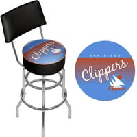 Трговска марка НБА Лос Анџелес Лејкерс 40 Столчето столче за вртење со грб, хром