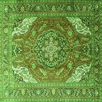 Ахгли Компанија Внатрешен Правоаголник Персиски Зелени Килими Од Традиционална Област, 7' 10'