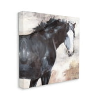 Индустриски студенти Индустрии Бризин селски пастув за сликање на коњи за сликање завиткано платно печатење wallидна уметност,