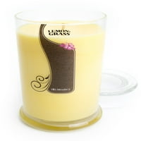 Свеќа од лимоноса - голема жолта 16. мл. Високо миризлива свеќа со тегла - направена со природни масла - свежа и чиста колекција