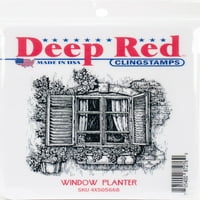 Длабоко Црвен Печат За Прицврстување 4X5 -Саден Прозорец