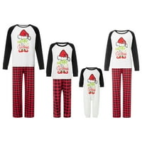 Семејство јилвуст Божиќни Пјс Соодветни Комплети Маици Со Долги Ракави Божиќни Пижами Салон Облека За Спиење За Жени Мажи Деца