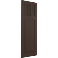 Екена Милвир 12 W 66 H TRUE FIT PVC SAN MIGUEL MISSION Style Fixed Mount Sulters, Raisin Brown