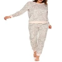 Sleep & Co. Women'sенски и женски плус кадифен врв и панта за пижама