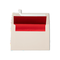 Luxpaper Покани за покана, 1 4, lb. Природно со црвена обвивка, пакет