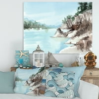 Карпи со уметничко печатење на сино езерото за сликање на платно