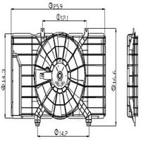 Глобални делови дистрибутери на вентилатор за ладење Електрично склопување на вентилаторот