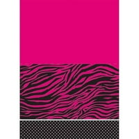 Креативно претворање на розово зебра бутик пластична табела