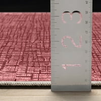 Добро ткаени апстрактни ноќен пејзаж модерен геометриски рамни ткаени црвени 9'10 13 'килим