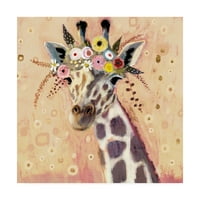 Трговска марка ликовна уметност „Климт жирафа I“ платно уметност од Викторија Борхес