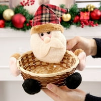 Божиќна Корпа За Чување Бонбони Декорација Кошница За Складирање Дедо Мраз Торба За Чување Подароци Облека Ќебе За Спална соба