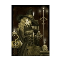 Трговска марка ликовна уметност „Гробишта за Ноќта на вештерките 5“ платно уметност од Jeanан Плут