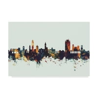 Трговска марка ликовна уметност 'Лугано Швајцарија Skyline IV' Canvas Art by Michael Tompsett