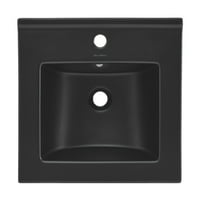 18 Керамички плоштад суета мијалник во мат црна боја