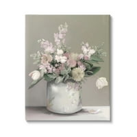 Tuphell Industries безвременски цветен букет разновиден цвеќиња во форма на вазна галерија завиткано платно печатење wallидна