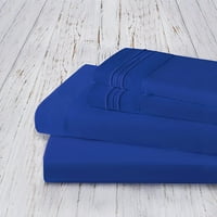 Сет за постелнина - четкани микрофибер постелнини - чаршафи за постелнина и перници - длабоки џебови - лесно вклопување - листови
