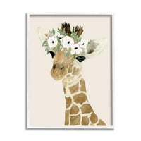 СТУПЕЛ ИНДУСТРИИ Симпатична бебешка жирафа цветна круна Детска сафари животно, 20, дизајн од Лусил