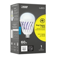 Feit Електрични LED 9W Дневна Бубачка Запер Сијалица, Облик На Цилиндар, Средна Е База Не-Затемнета