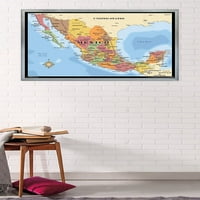 Мапа-Мексико Ѕид Постер, 22.375 34