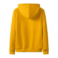 пгерауг дуксери за мажи тенок печатен џемпери со качулка со долги ракави топ блуза машки џемпер жолта 2xl