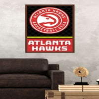 Атланта Хоукс - постер за wallидови на лого, 22.375 34