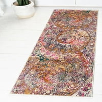 Уникатен разбој гавл Аурора современа цветна област килим или тркач