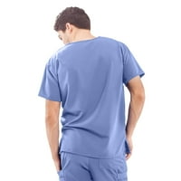 Medline Madison Ave Unise Stretch Pocket Scrub Top