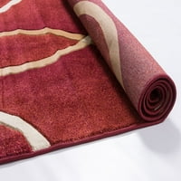 Добро ткаен Бруклин Честер 2 '3' Дормамат модерен геометриски килим на црвена област