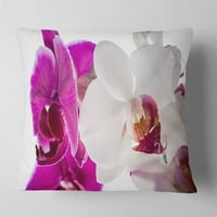 DesignArt Цвеќиња на орхидеи - апстрактна перница за фрлање - 18x18