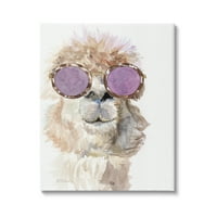 Sumbel Industries Fluffy Alpaca Забава виолетова глам очила за сонце портрет за сликање завиткано платно печатење wallидна уметност,