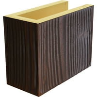 Ekena Millwork 6 H 10 D 60 W Sandblasted Fau Wood Camplace Mantel Kit W alamo Corbels, Premium Hickory