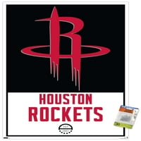 Хјустон Ракети - Логото Ѕид Постер со Pushpins, 22.375 34
